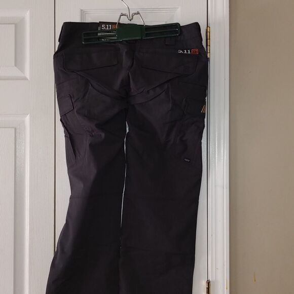 5.11 Tactical Women's Stryke Pants Nascar logo Sz 8 unhemmed - Picture 6 of 13